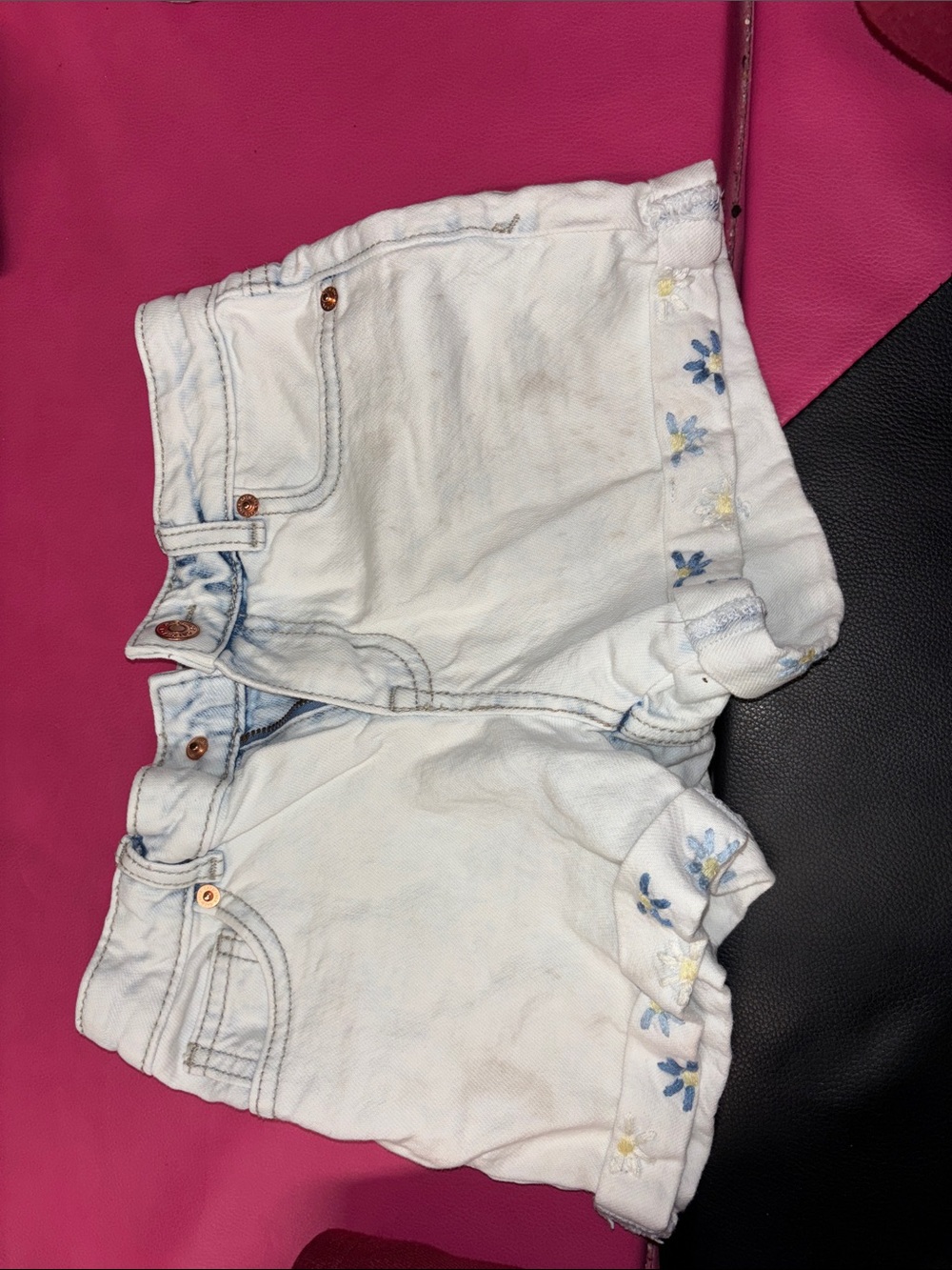 White Denim Women’s Floral Trim Shorts